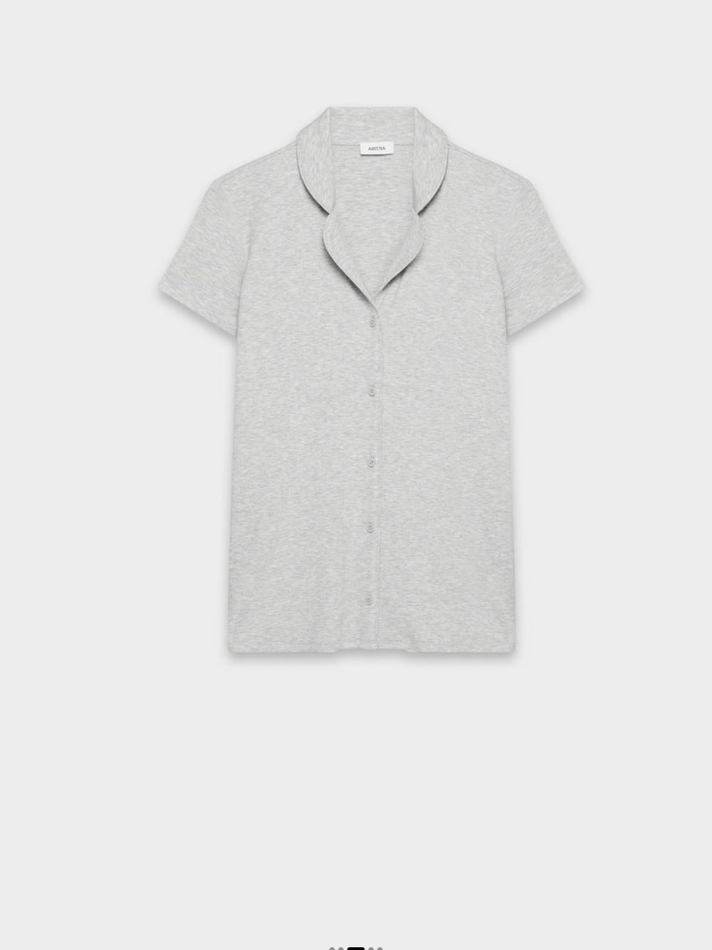 Aritzia Tomorrow Shortsleeve pajama top  Light Gray